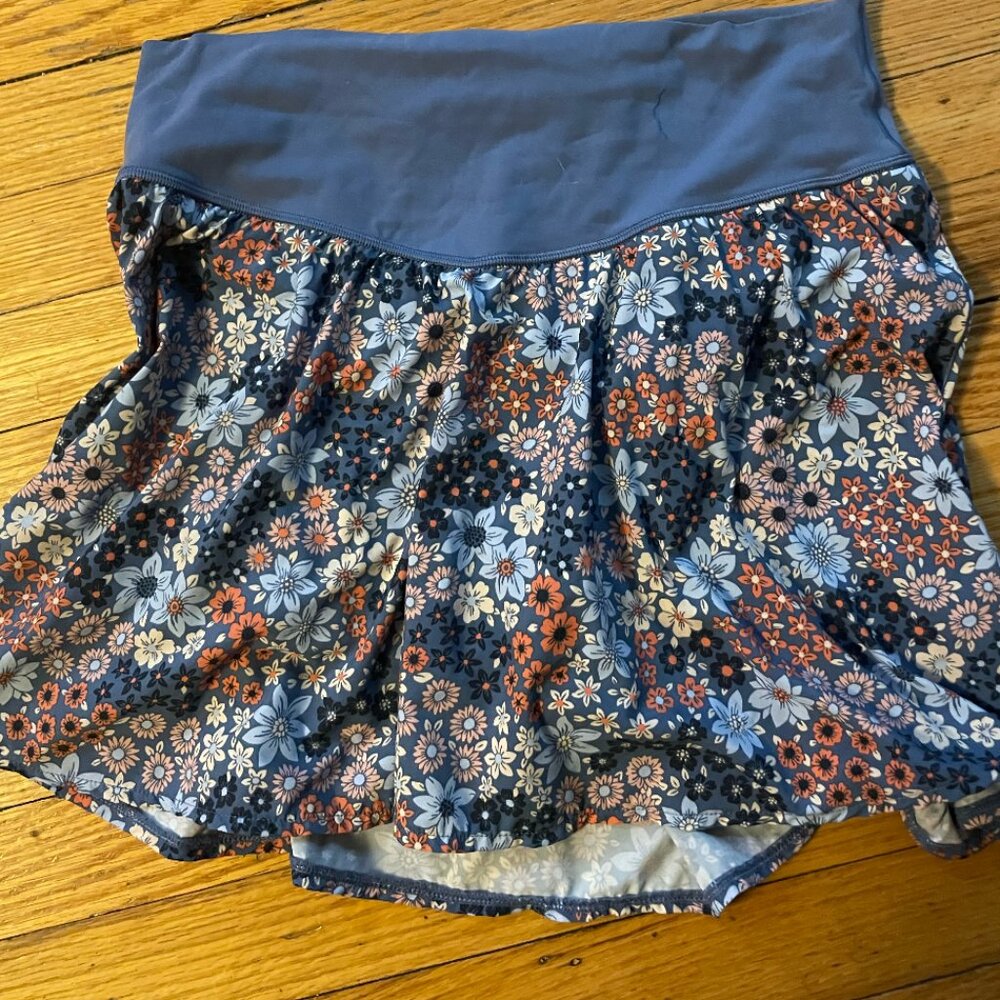 Aerie Blue Floral Skirt